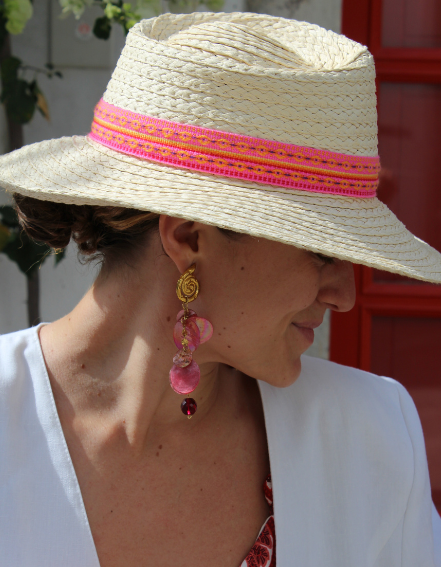 Pendientes Rosa