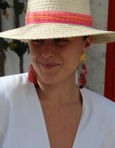 Pendientes Rosa