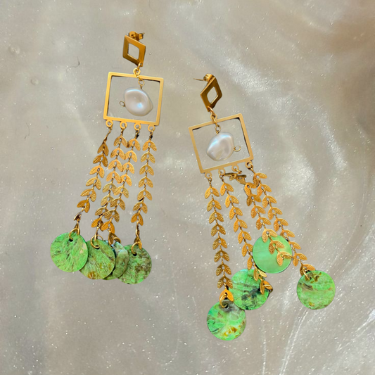 Pendientes Romme verde