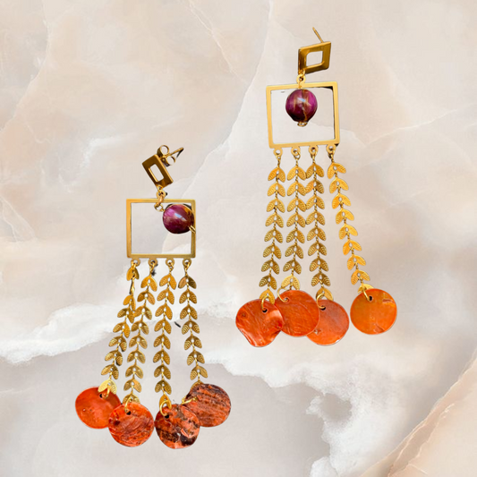 Pendientes Romme naranja